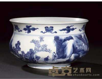 Kangxi A blue and white censer 